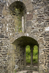 France, Ille-et-Vilaine, Fougeres, the 12th century fortified castle, window of the former home of Mary of Spain