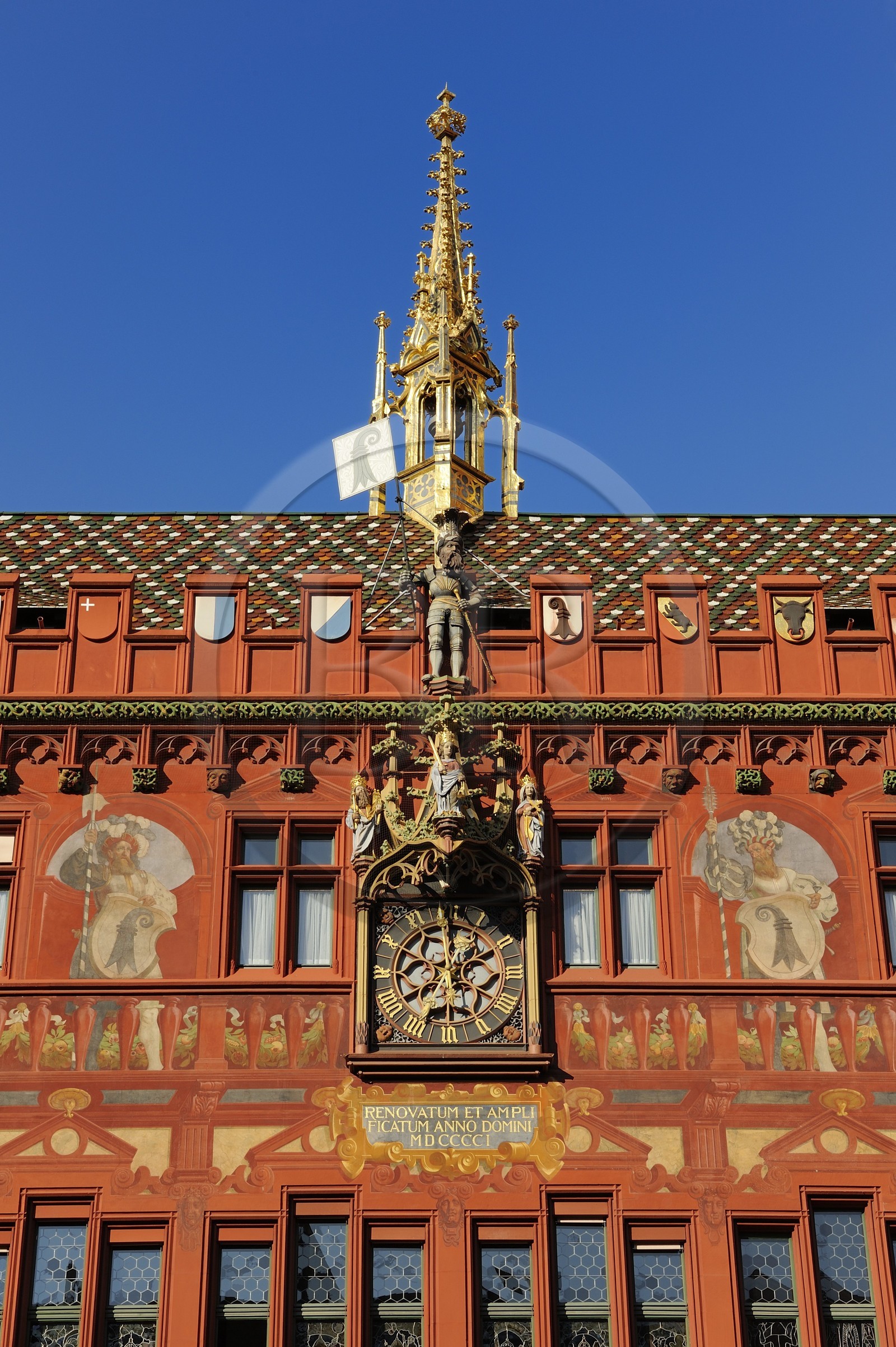 Suisse, Bâle, Marktplatz, l'Hôtel de Ville