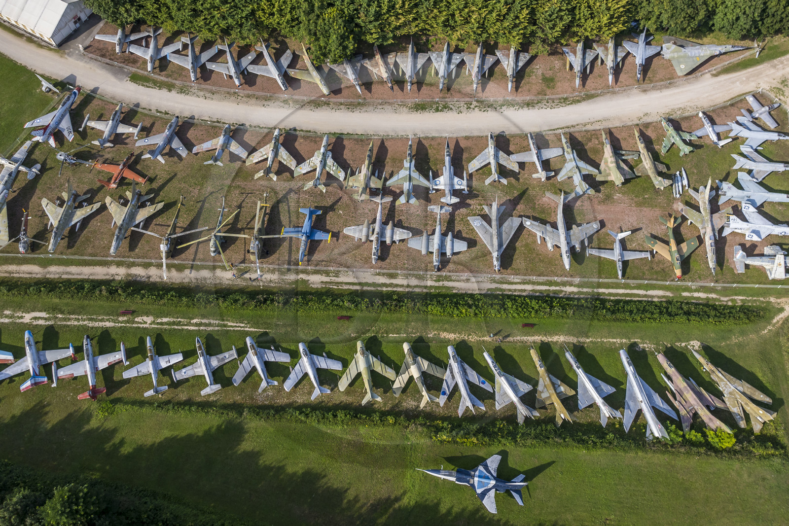 France, Cote d'Or, Climats terroirs of Burgundy listed as World Heritage by UNESCO, Côte de Beaune, Savigny-les-Beaune, the castle with museums and collections of fighter planes, Abarth racing cars, motorcycles, straddle tractors, models, fire trucks (aerial view)