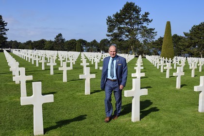 France, Calvados, Colleville sur Mer, the Normandy Landings Beach, Omaha Beach, Scott Desjardins, Superintendent of the Normandy American Cemetery and Memorial
