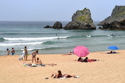 Spain, Basque Country, Vizcaya Province, Gernika-Lumo region, Urdaibai estuary Biosphere Reserve, Ibarrangelu, Laga beach