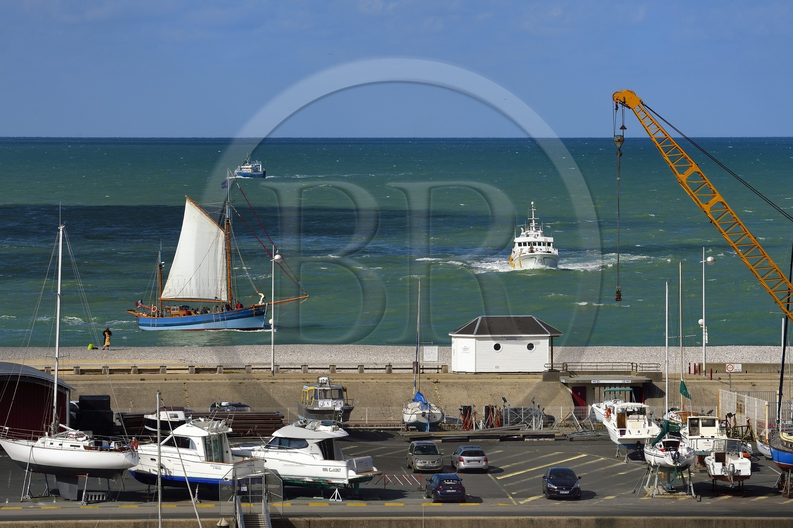 France, Seine-Maritime (76), Pays de Caux, Côte d'Albâtre, Fécamp, le vieux gréement la Tante Fine