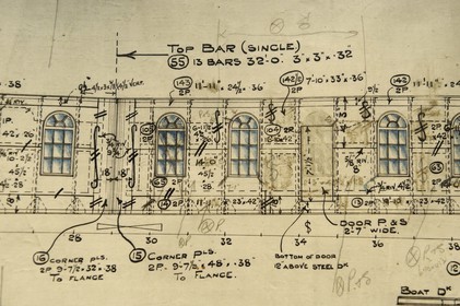 United Kingdom, Northern Ireland, Cultra near Belfast, Ulster Folk and Transport Museum, original plans of the RMS Titanic