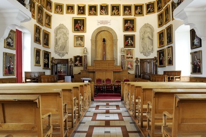 France, Hérault (34), Montpellier, centre historique, faculté de médecine, la salle des actes de l'UFR Médecine (ancienne chapelle des évêques), lieu des soutenances de thèses de médecine depuis 200 ans