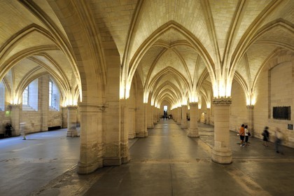 France, Paris (75), Ile de la Cité, la Conciergerie dans le Palais de Justice, la salle des Gens d'armes (1302)