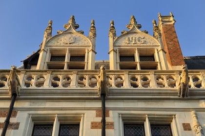 France, Loir et Cher (41), Blois, hôtel d'Alluye rue Saint-Honoré, façade gothico-Renaissance