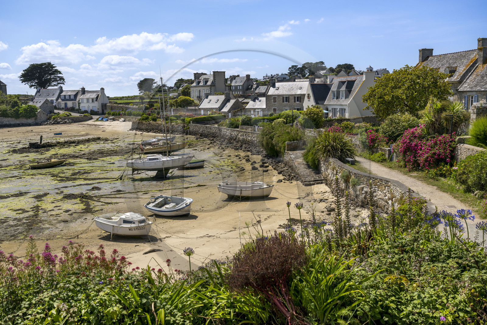 France, Finistère (29), Iles du Ponant, Ile de Batz, Porz an Eog, ancien port des goélettes