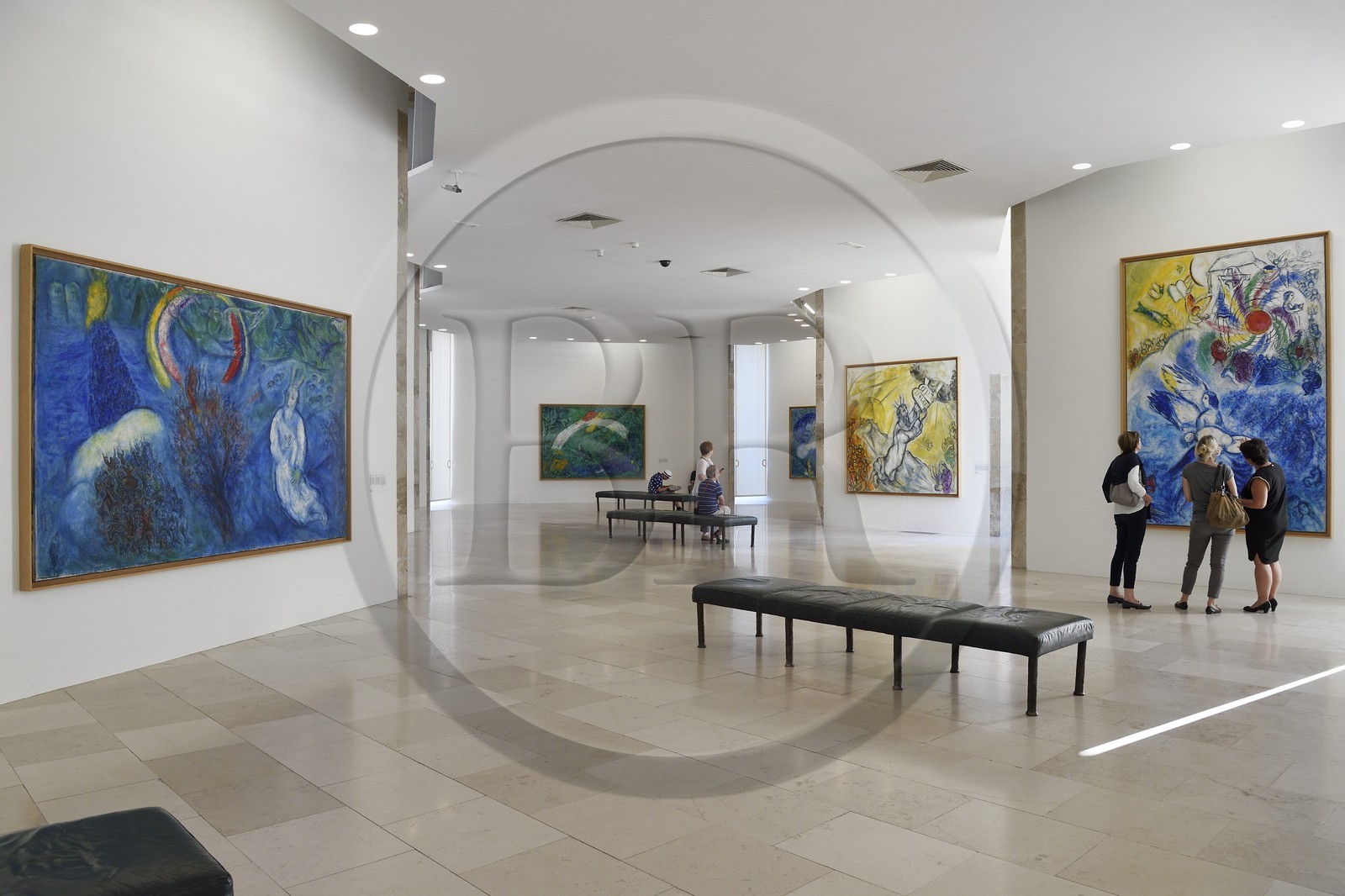 France, Alpes-Maritimes (06), Nice, musée national Marc Chagall de l'architecte André Hermant et créé à l'initiative d'André Malraux, salle de la série de peintures du Message Biblique