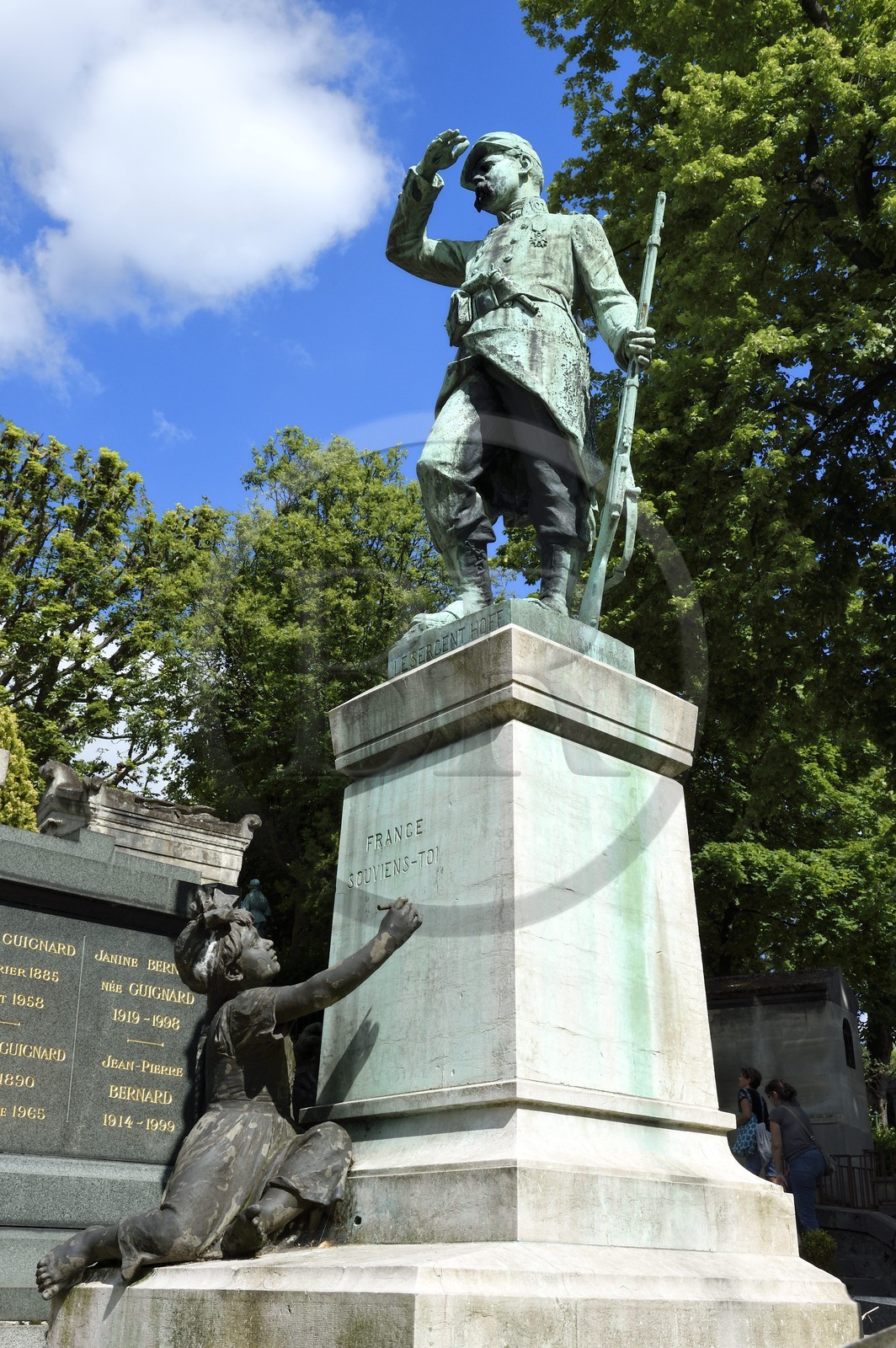 France, Paris (75), cimetière du Père-Lachaise, la tombe du Sergent Hoff, héro de la guerre de 1870