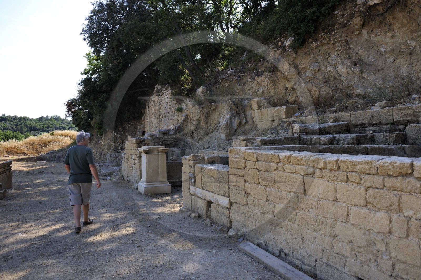 France, Hérault (34), fouilles sur la colline du Castellas à Murviel-lès-Montpellier correspond à l'emplacement d'une importante agglomération antique de la fin de l'âge du fer jusqu'au IIe siècle après J.-C.
