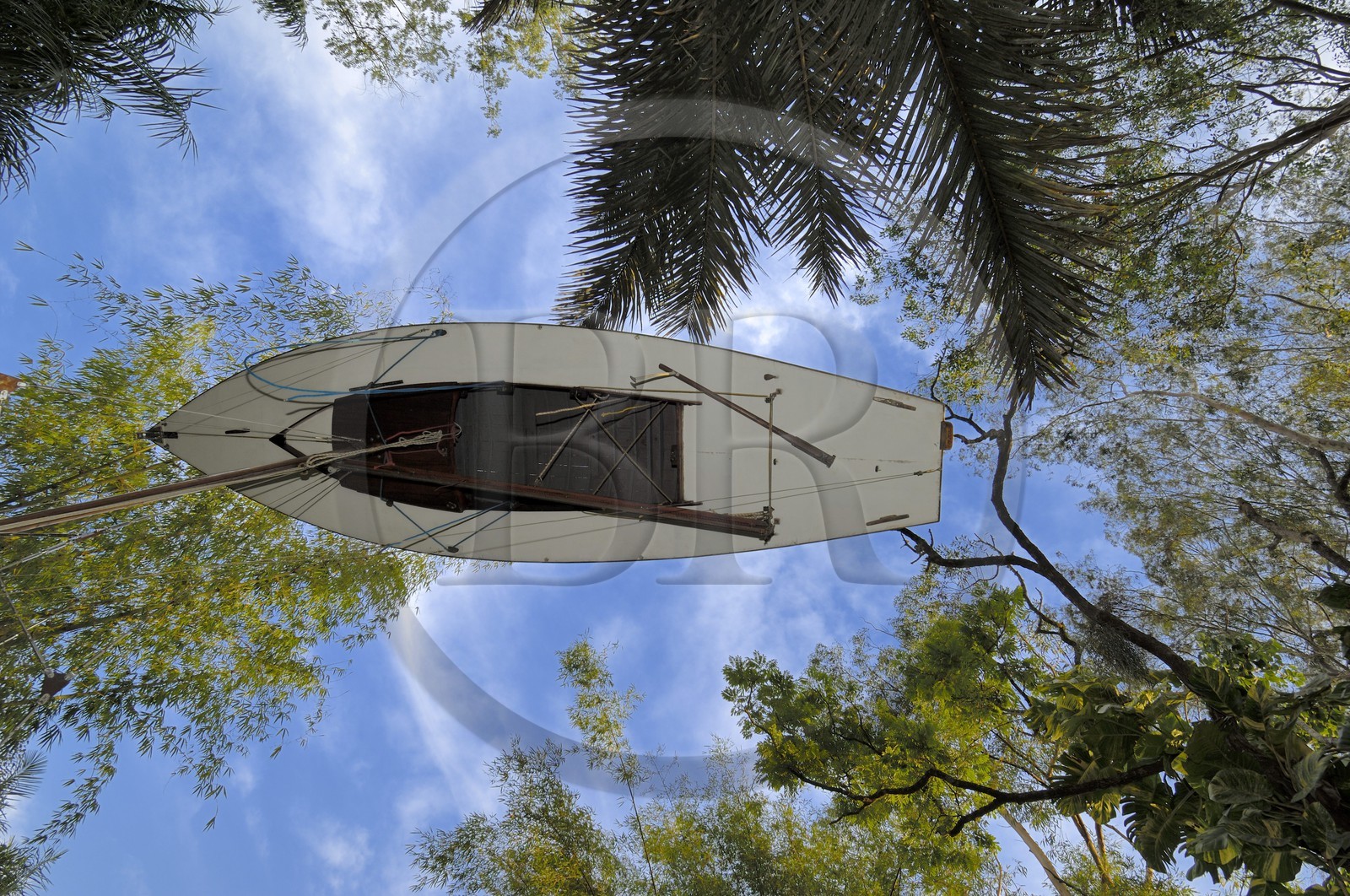 Brésil, Etat du Minas Gerais, région de Belo Horizonte, Brumadinho, centre d'art contemporain Inhotim, The Mahogany Pavilion (Mobile Architecture N°1) (2004) de Simon Starling