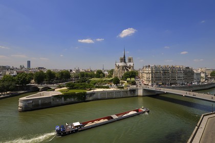 France, Paris (75), les rives de la Seine classées Patrimoine Mondial de l'UNESCO, île de la Cité, la cathédrale Notre-Dame