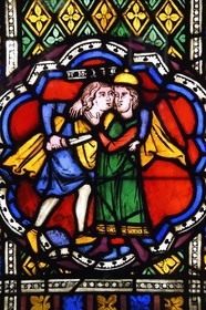 France, Bas Rhin, Strasbourg, old town listed as World Heritage by UNESCO, Musee de l'Oeuvre Notre Dame (Oeuvre Notre Dame museum), King David's General Joab kills Amasa, scene of the Old Testament