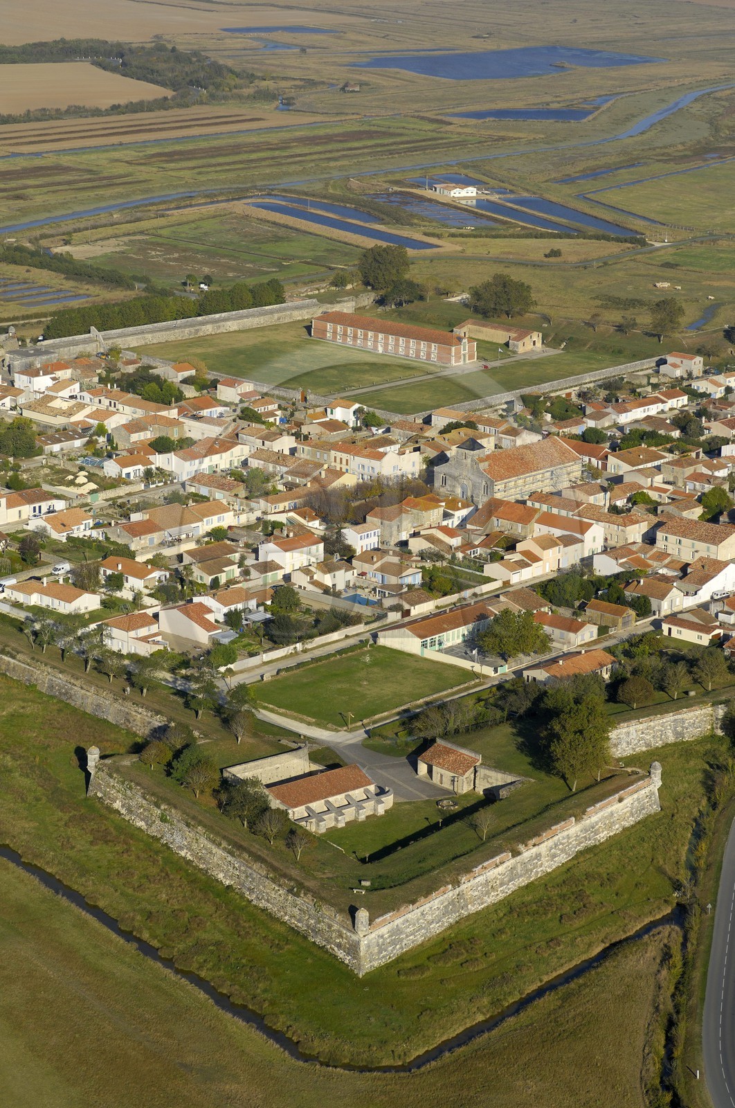 France, Charente-Maritime (17), citadelle de Brouage   (vue aérienne)