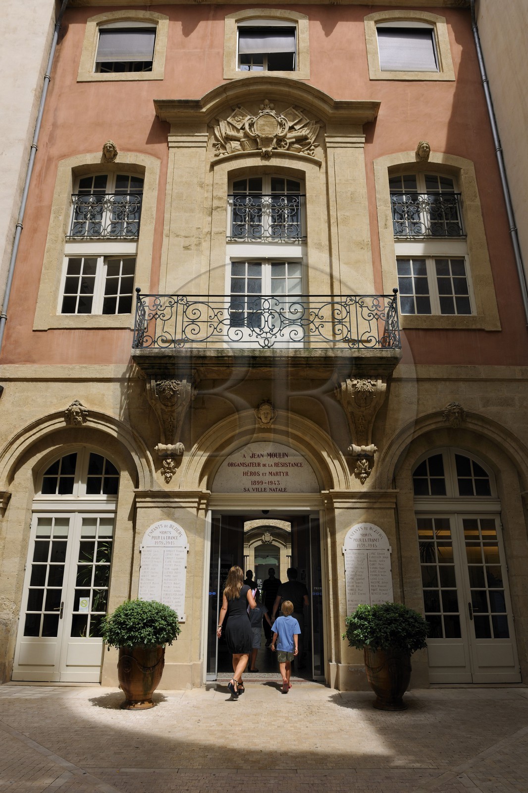 France, Herault, Beziers, main entrance of the city hall