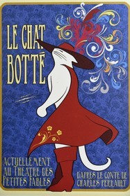 France, Charente-Maritime, Saintonge, Crazannes, chateau de Crazannes linked with the story of the Puss in Boots, drawing of Le Chat à Botter