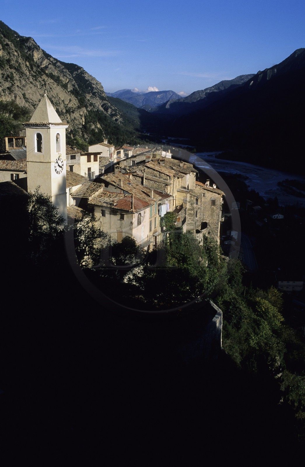 France, Alpes Maritimes, percherd village of Touet sur Var located