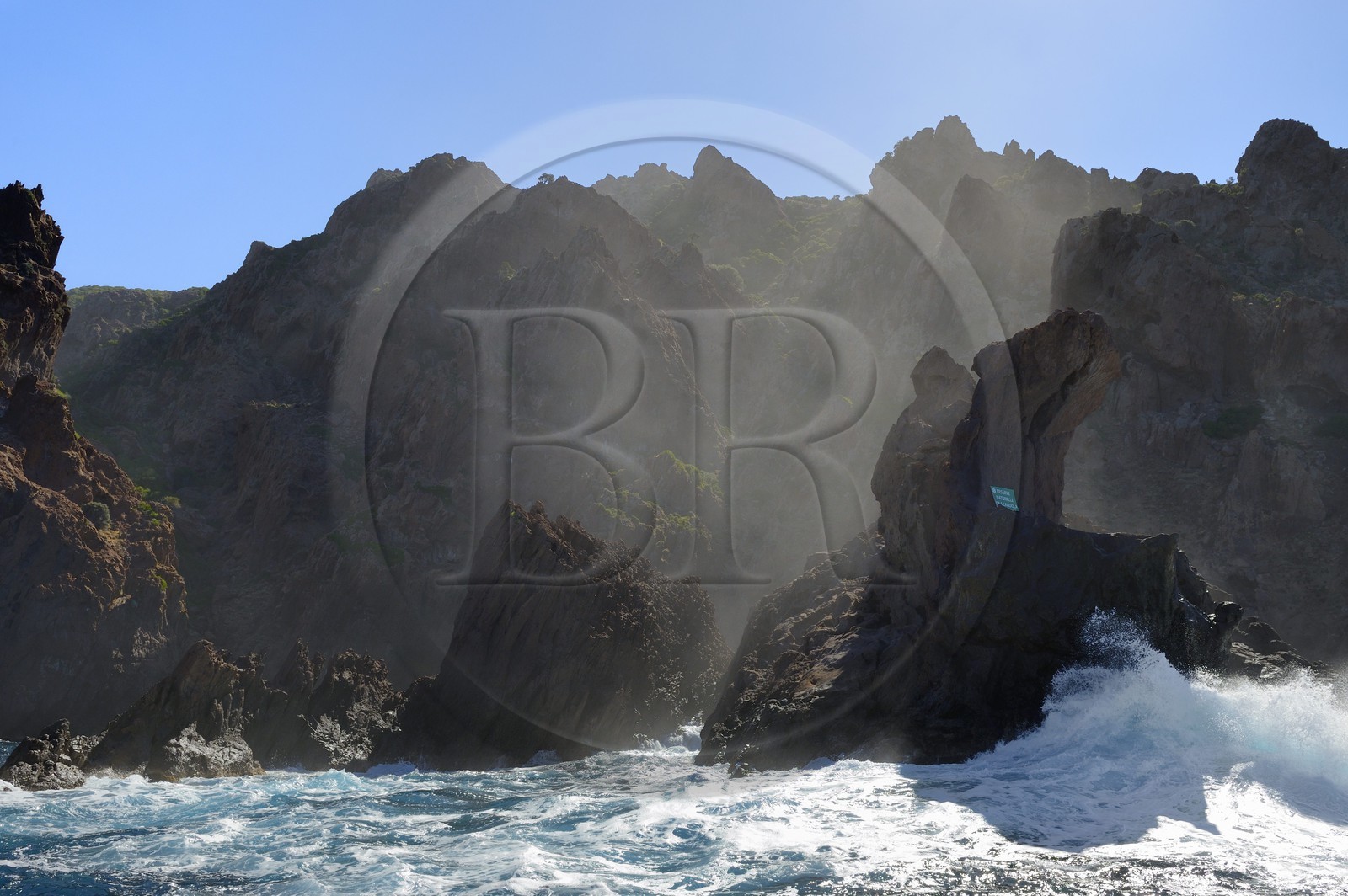 France, Corse-du-Sud (2A), Golfe de Porto, classé Patrimoine Mondial de l'UNESCO, Réserve naturelle de Scandola