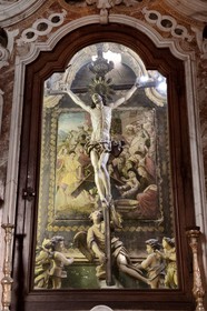 France, Haute-Corse (2B), Bastia, rue Napoléon, oratoire de l’Immaculée-Conception, les étudiants en médecine ont longtemps étudié le Christ dont les muscles parfaitement dessinés et les veines saillantes en faisaient un parfait modèle d’anatomie humaine
