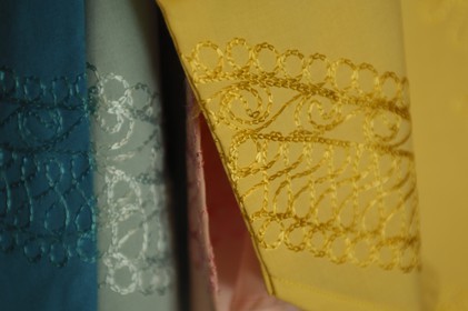 Egypt, Upper Egypt, Nile Valley, Luxor, the souk, embroidered fabrics