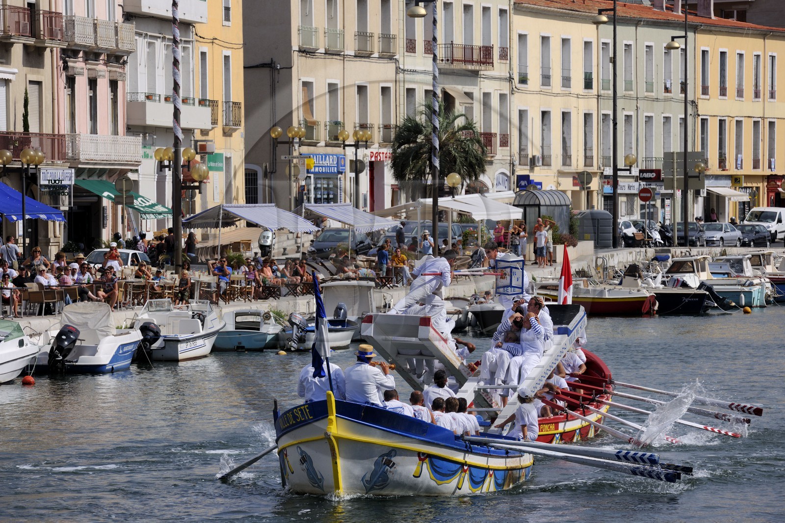France, Hérault (34), Sète, canal Royal, fête de la Saint Louis, joutes sètoises