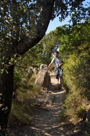 France, Var (83), Iles d'Hyères, Parc national de Port Cros, Ile de Port-Cros, Johann Cerisier, garde moniteur du parc national de Port-Cros en tournée de surveillance