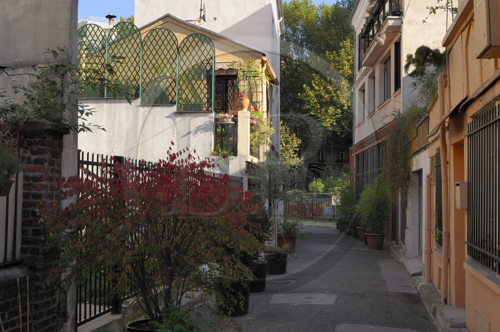 France, Paris, Community gardens of the Cité Leroy