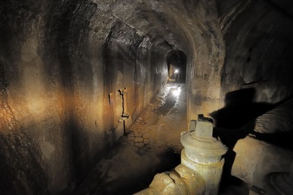 France, Yvelines, Chateau de Versailles, listed as World Heritage by UNESCO, the underground hydraulic system of the fountains