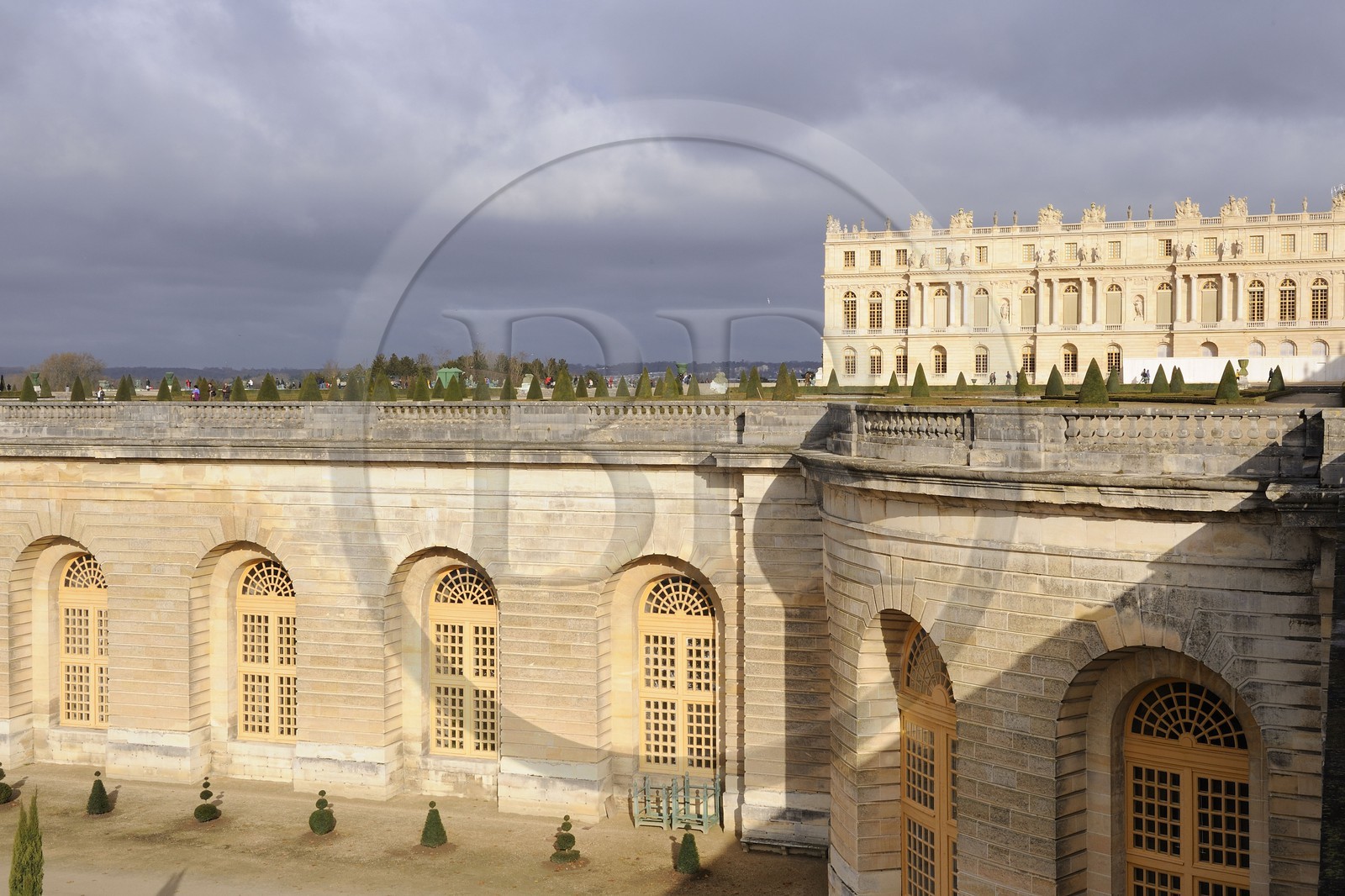 France, Yvelines (78), château de Versailles, classé Patrimoine Mondial de l'UNESCO, le parterre de l'Orangerie de Jules Hardouin-Mansart