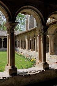 France, Aude, abbey of Saint-Papoul, the cloister