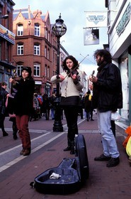 Republic of Ireland, Dublin, musicians on Grafton Street