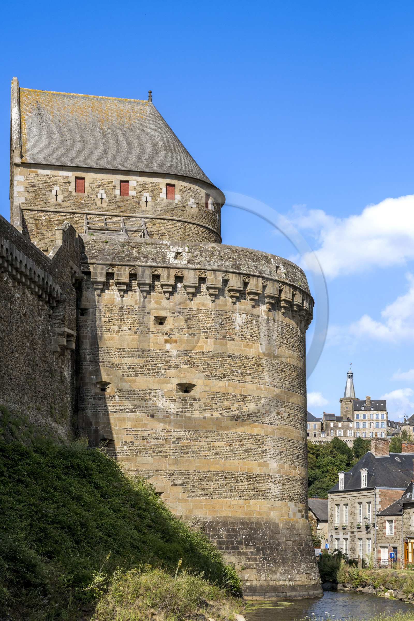 France, Ille-et-Vilaine (35), Fougères, le château-fort du XIIe siècle, la tour Raoul