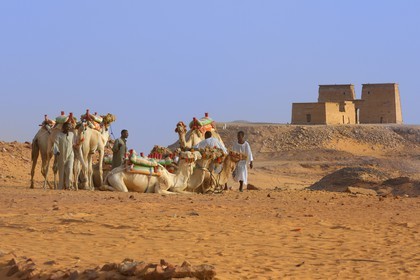 Egypte, Haute Egypte, Lac Nasser, désert de Nubie, site de Ouadi es-Seboua ou vallée des lions, temple de Dakka