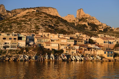 France, Bouches-du-Rhône (13), Parc national des Calanques, Les Goudes, port de pêche