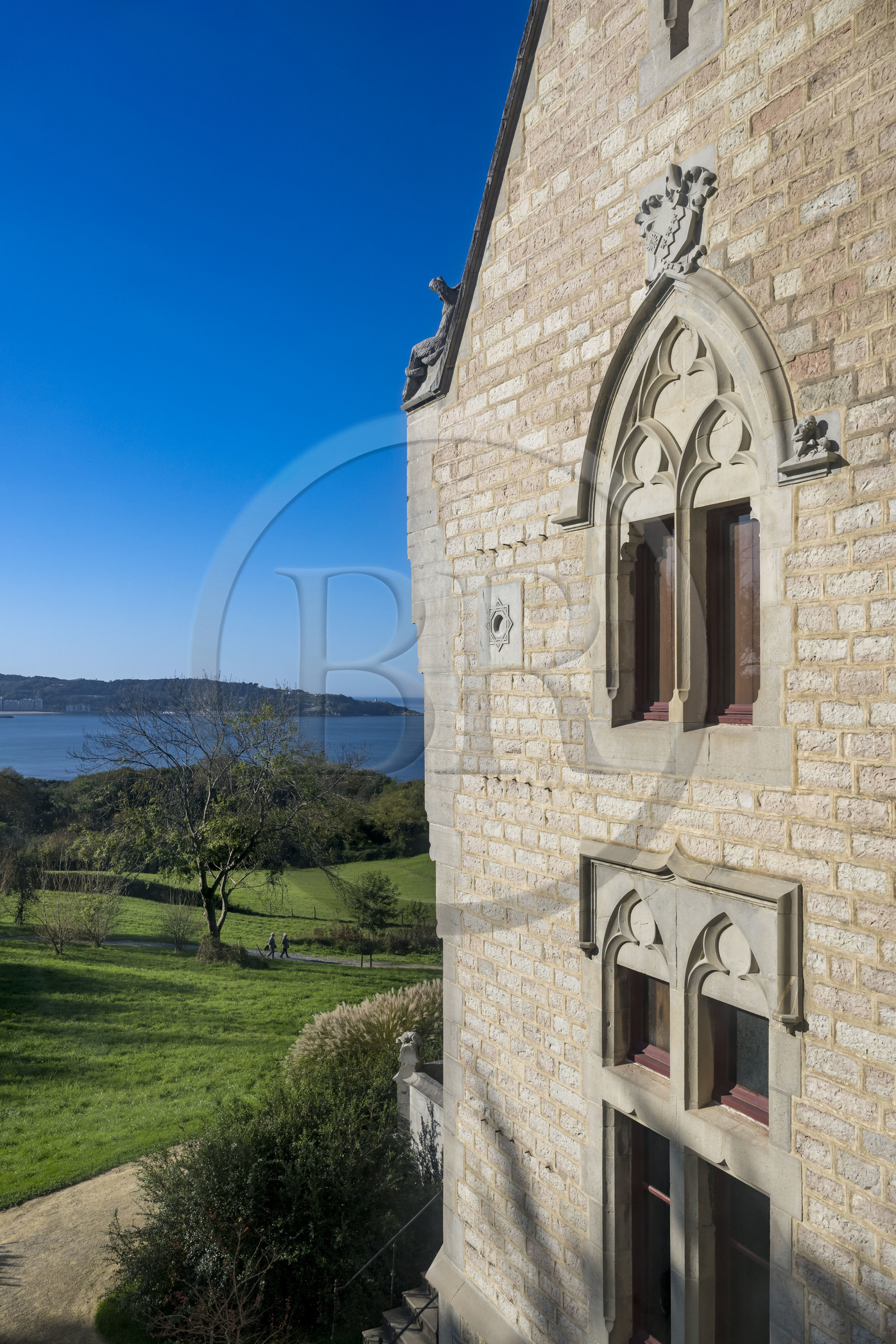 France, Pyrénées-Atlantiques (64), la côte du Pays-Basque, Hendaye, chateau d'Abbadia construit en 1870 par Eugène Viollet-le-Duc pour Antoine d'Abbadie d'Arrast, l'observatoire astronomique France, Pyrénées-Atlantiques (64), la côte du Pays-Basque, Hendaye, chateau d'Abbadia construit en 1870 par Eugène Viollet-le-Duc pour Antoine d'Abbadie d'Arrast, l'observatoire astronomique