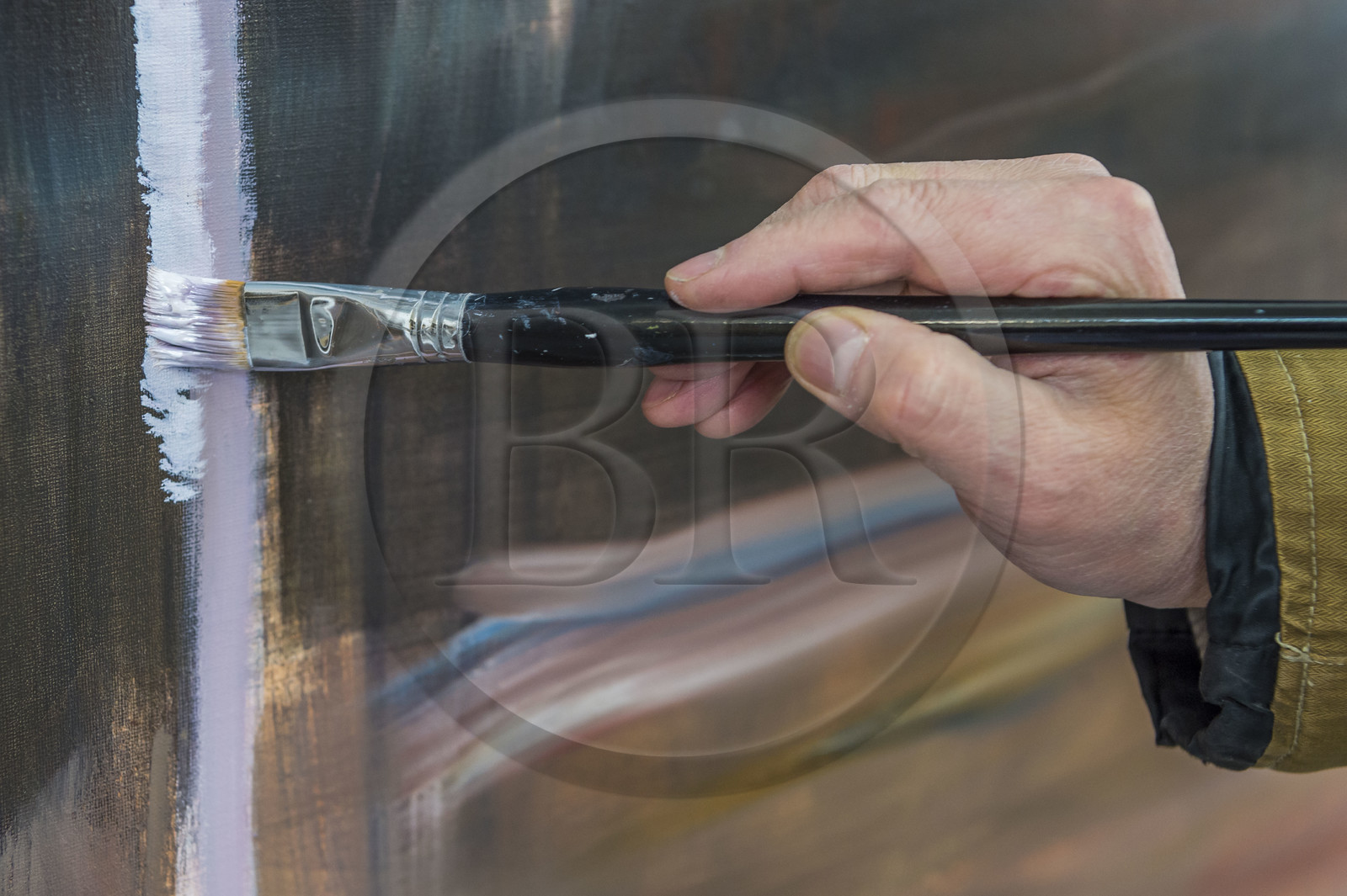 France, Seine Saint Denis, Les Lilas near Paris, the artist Ru Xiao Fan in his workshop