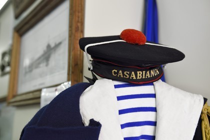 France, Haute Corse, Bastia, the Citadel district of Terra Nova, Lieu de Mémoire Militaire, Museum on the Place du Donjon, sailor uniform of Casabianca submarine that  distinguished himself during the Second World War