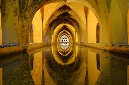 Spain, Andalusia, Seville, the Alcazar of Seville (Reales Alcazares de Sevilla), listed as World Heritage by UNESCO, Royal Baths of Dona Maria de Padilla