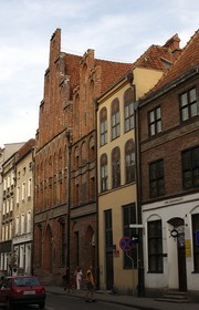 Pologne, Kujavie-Poméranie, ville de Torun, maison natale de Copernic dans la rue qui porte son nom