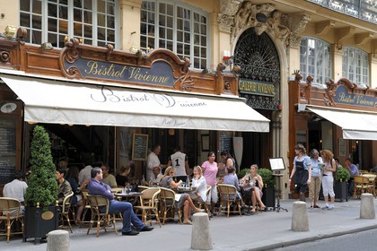 France, Paris (75), Galerie Vivienne, le Bistrot Vivienne