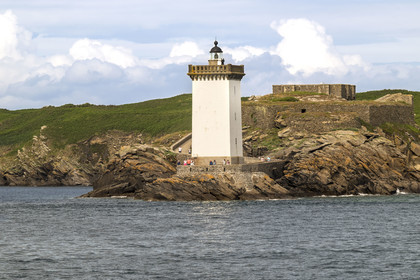 France, Finistère, Le Conquet, Kermorvan peninsula, the Kermorvan lighthouse built in 1849