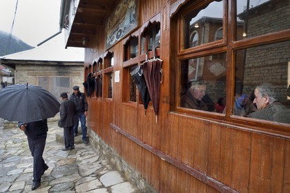 Azerbaïdjan, région de Ismailli, Lahij (Lahic), le café
