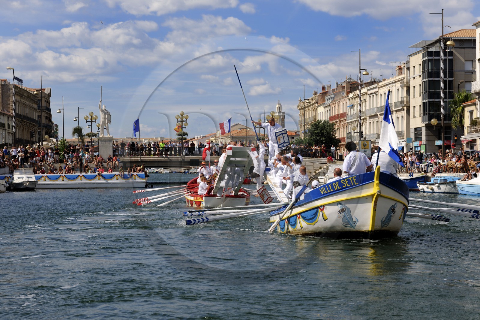 France, Hérault (34), Sète, canal Royal, fête de la Saint Louis, joutes sètoises