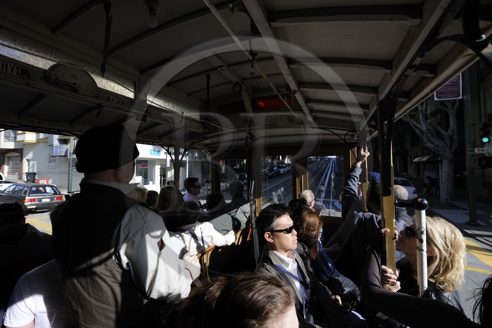 Etats-Unis, Californie, San Francisco, quartier de Russian Hill, cable car dans Hyde street