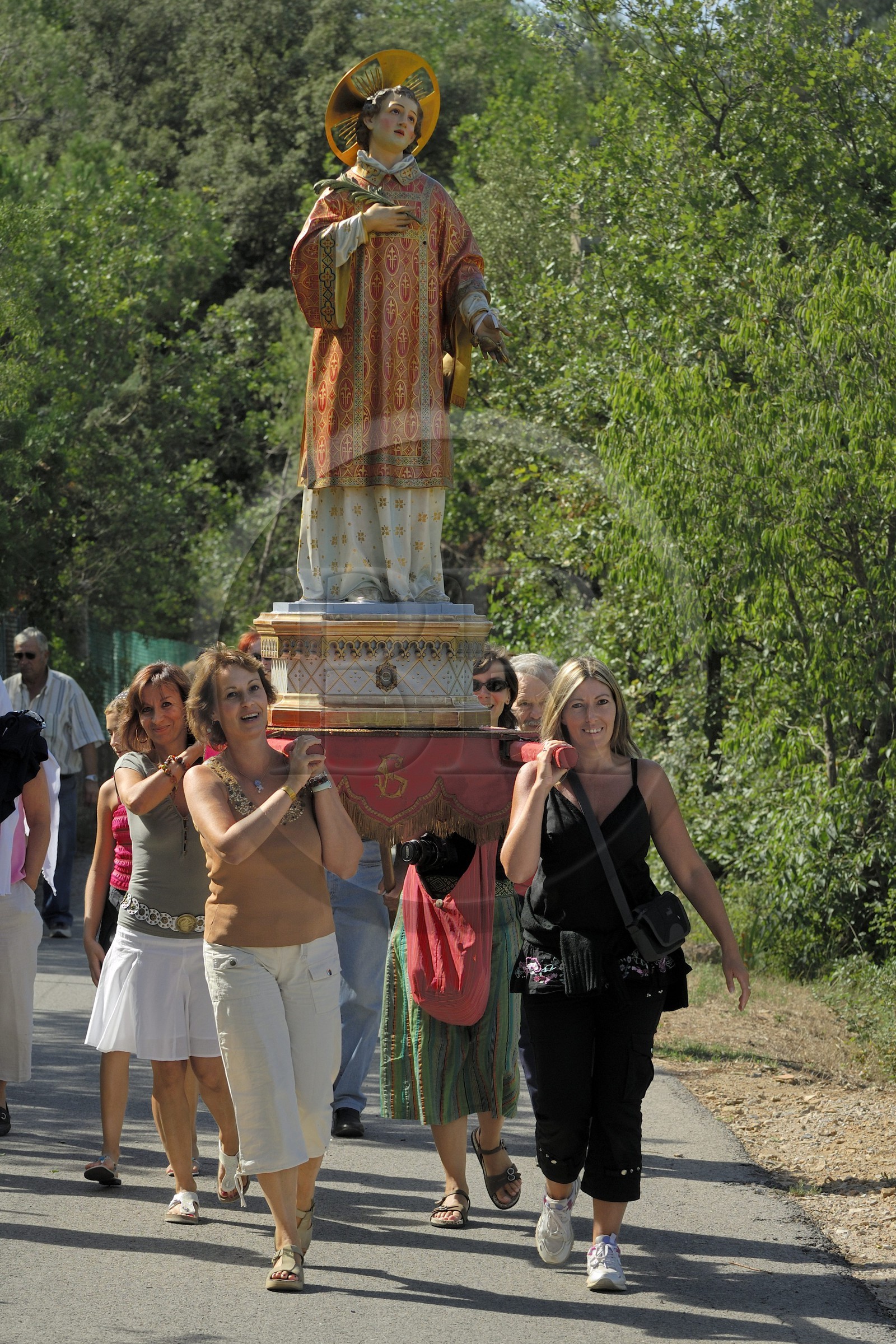 France, Var (83), la Provence Verte, Bras, la Bravade, procession de Saint-Etienne