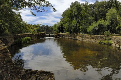 France, Maine et Loire, Chateau de Montreuil Bellay, medieval lock in a place called La Salle