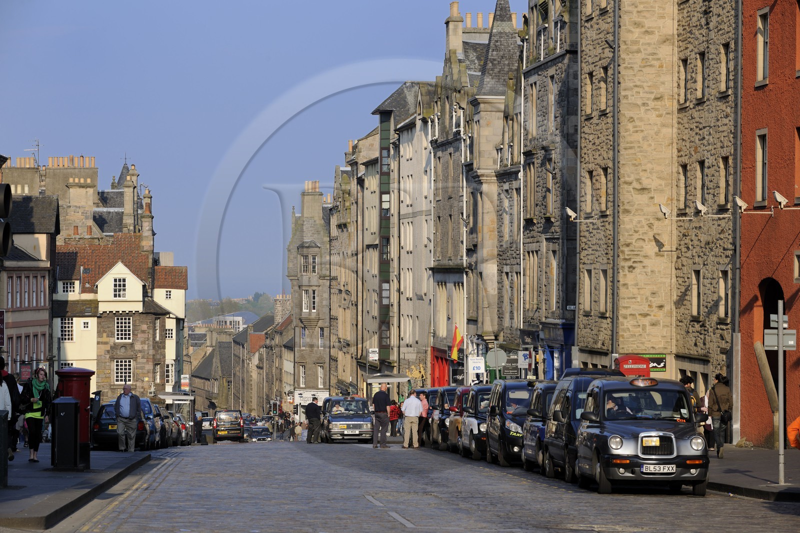 Royaume-Uni, Ecosse, Edimbourg, The Royal Mile, la maison de John Knox dans High street (la plus ancienne à gauche)