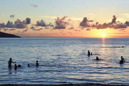 France, Ile de Mayotte, Grande-Terre, Sada, Tahiti plage (Mtsagnougni) dans la baie de Bouéni