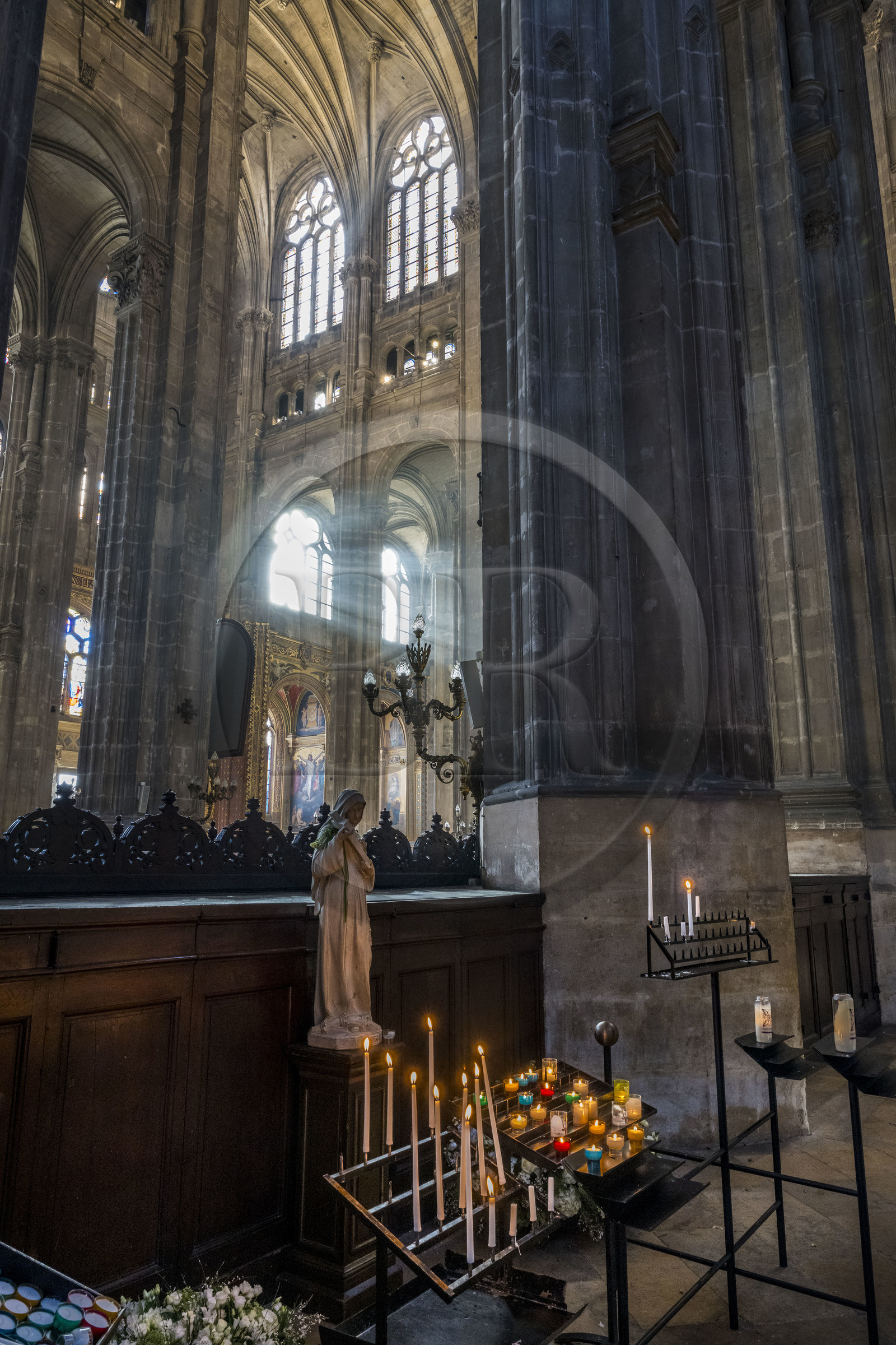 France, Paris (75), quartier des Halles, l'église Saint-Eustache,