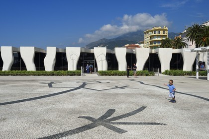 France, Alpes-Maritimes, Menton, Jean Cocteau Museum built in 2008 by architect Rudy Ricciotti